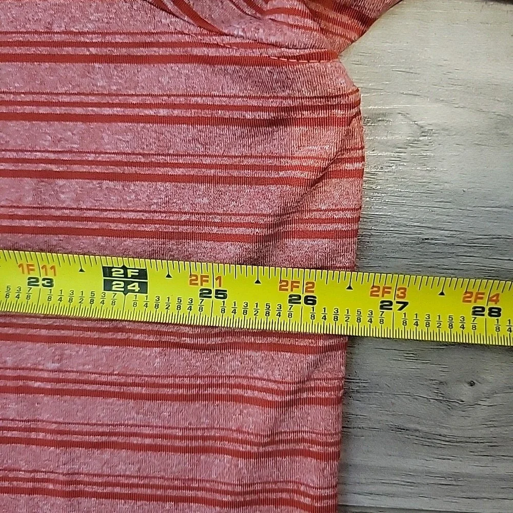 Nike Dri-Fit Polo‎ Shirt Mens XXL Red Striped Standard Performance Short Sleeve